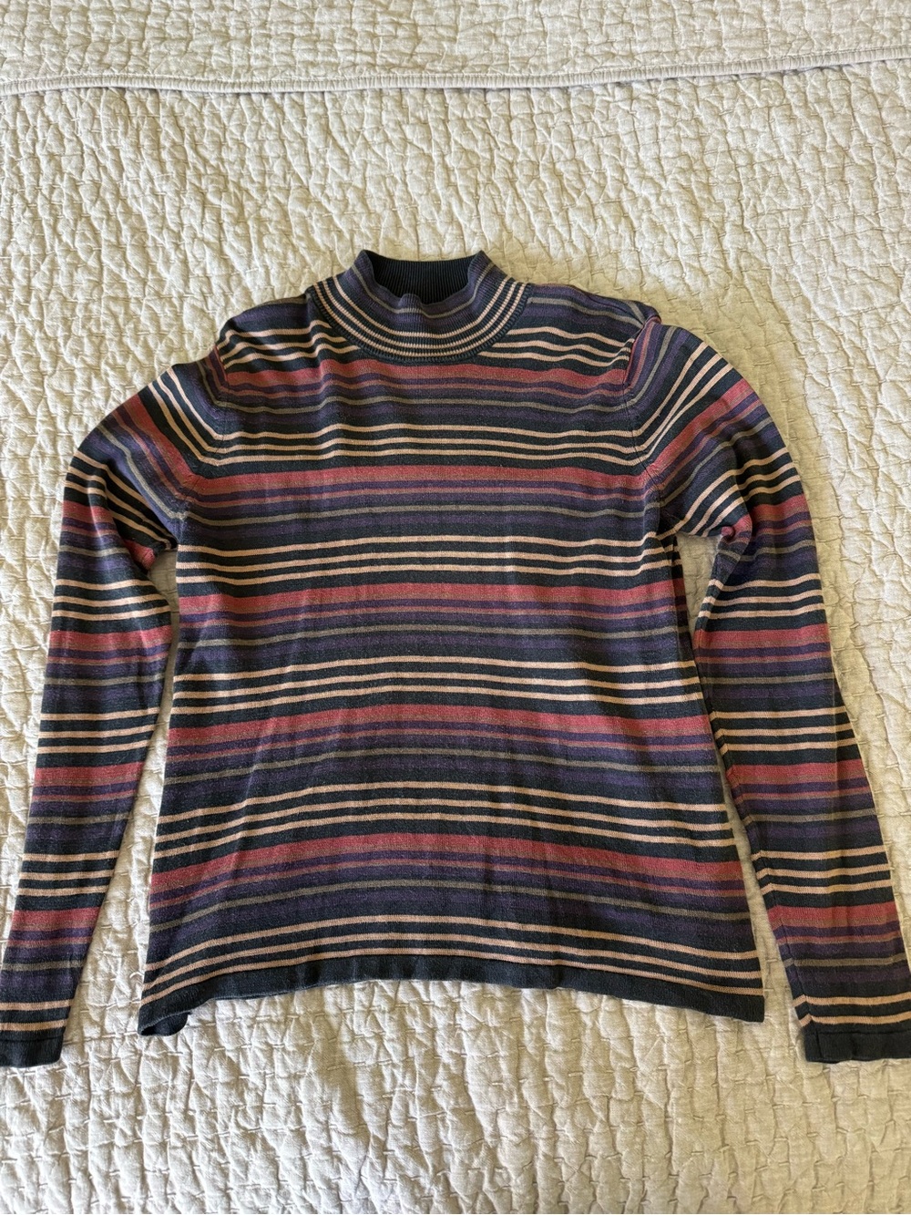 Vintage silk/cotton mock neck sweater